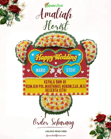 Papan Bunga Pernikahan Cidadali